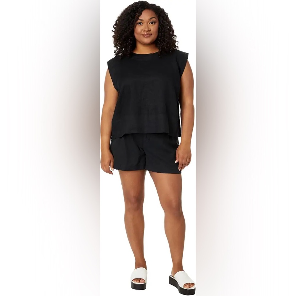 Madewell Plus Bateau-Neck Tank in 100% Linen